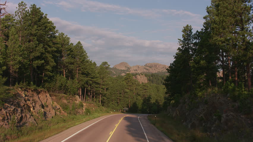 Driving through the Black Hills, South Dakota