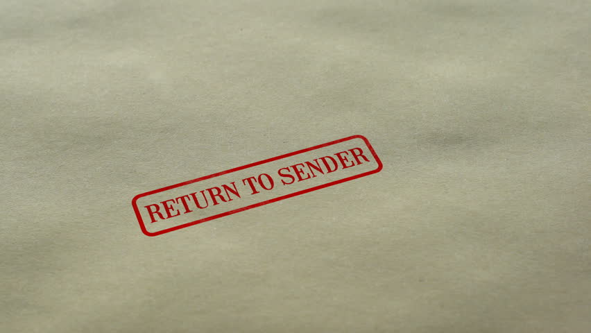 Return To Sender Stamp Stock Video Footage - 4K and HD Video Clips