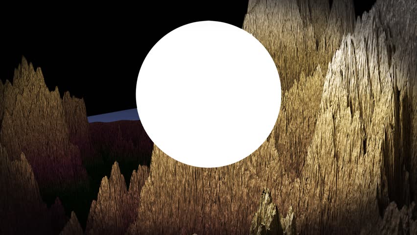 An image of a sphere light lightening a terrain model