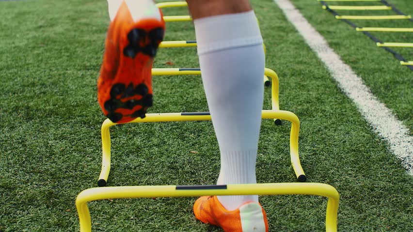 Precision Football Fitness Multi Height Hurdles Green/Orange U9I5 