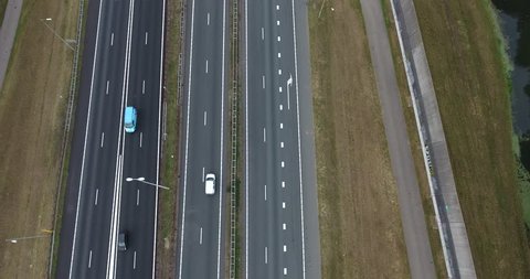 Aerial view of highway roads, Netherlands