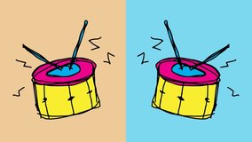 kids drawing seamless background with theme of drum - Powered by Shutterstock - Get 15% off with code: PIKWIZARD15