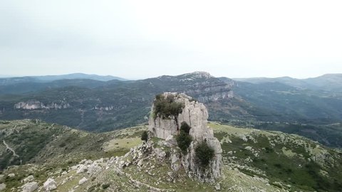 The wild and impressive landscape around the rock of Perda 'e Liana, one of the greenest places of Ogliastra, inner Sardinia.