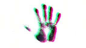 Hand print with glitch error. Handprint and motion. - Powered by Shutterstock - Get 15% off with code: PIKWIZARD15