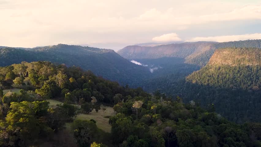 Lamington national park Queensland hills aerial- Austarlia