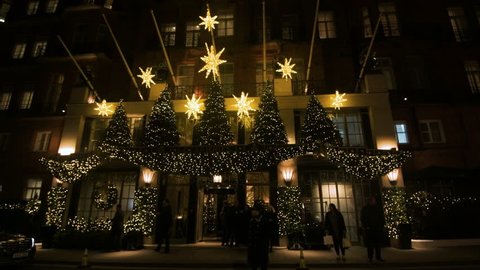 Christmas lights and decorations in central London