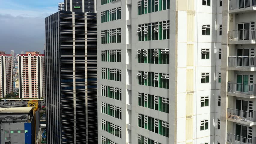 Manila city in aerial view, Philippines