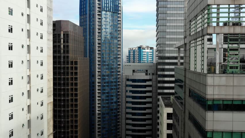 Manila city in aerial view, Philippines