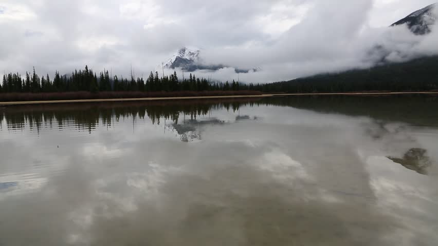 Mt Rundle reflection - Banff National Park, Alberta, Canada