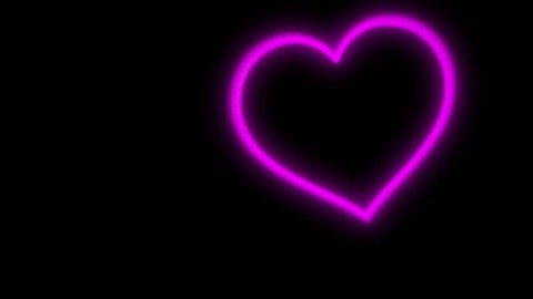 Pulsating Heart Swinging Pendulum Pink Neon Stock Footage Video (100% ...