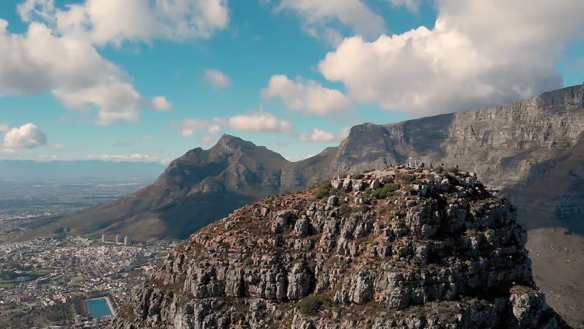 Epic Table Mountain Reveal // South Africa // Cape Town // Aerial | Shutterstock HD Video #1022782345