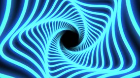 Beautiful Neon Abstract Tunnel seamless background. Futuristic Loop Tunnel Concept for music videos, VJ sets etc. 4k
