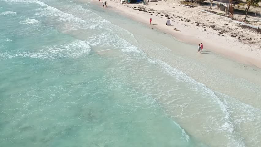 Tropical shoreline view at William’s Town Beach and Island Seas Resort in Freeport, Grand Bahama Island, featuring pristine white sand and calm turquoise Caribbean waters.