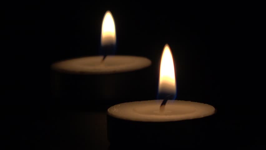 Two Candles Burn Inb the Stock Footage Video (100% Royalty-free