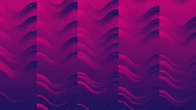 Blue and purple abstract neon geometric wavy motion graphic design. Seamless loop. Video animation Ultra HD 4K 3840x2160