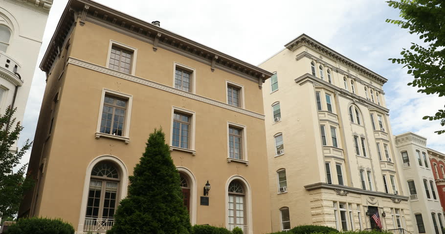 Houses and in the neighbourhood of Capitol Hill in Washington DC USA