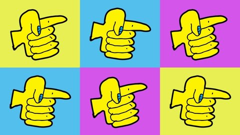 Vector Cartoon Hand Sign Comics Clip Stock Vector (Royalty Free ...