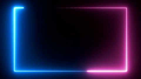 Стоковое видео: LOOP POPULAR abstract seamless background blue purple spectrum looped animation fluorescent ultraviolet light 4k glowing line Abstract background web neon box pattern LED screens projection technology