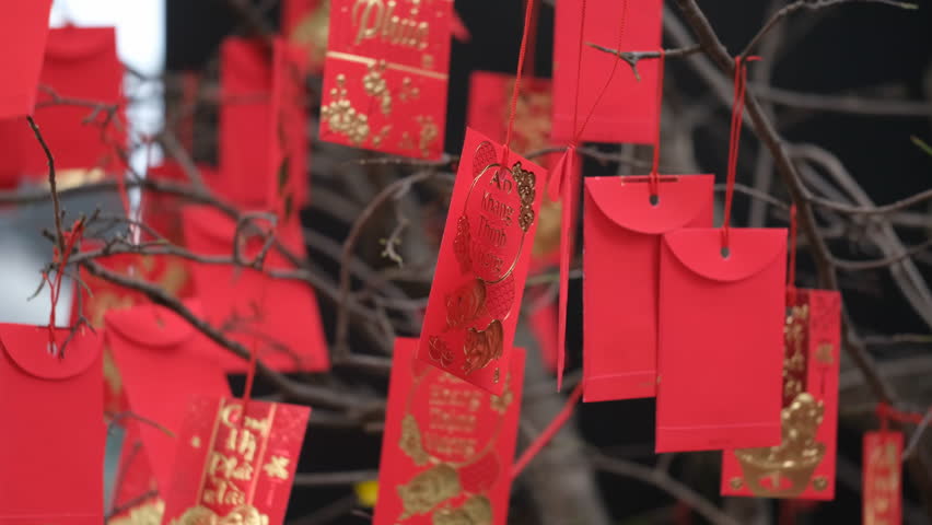 Red Envelopes In Lunar New Stock Footage Video 100 Royalty Free 1022 Shutterstock