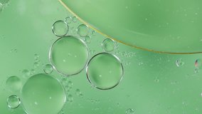 Bubble on water background abstract green color 
