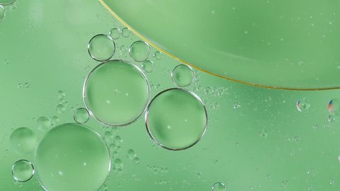 Bubble on water background abstract green color : stockvideo