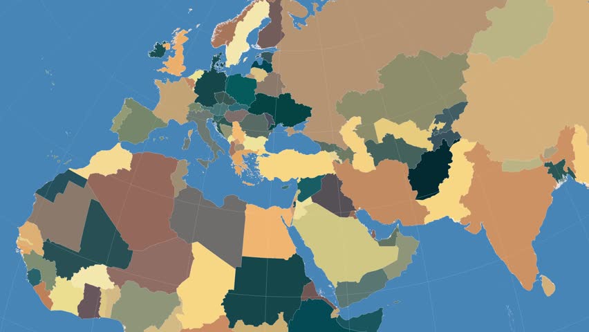 Turkey on the administrative map outlined and glowed. Elements of this image furnished by NASA.