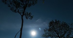 The night of the bright sky and the full moon.
Khao Chang Puak.
Thong Pha Phum National Park.
Kanchanaburi,Thailand.
