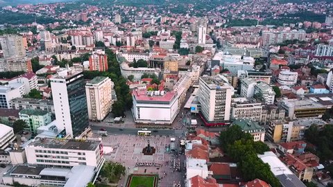 City center Nis Serbia Aerial landscape
town Europe