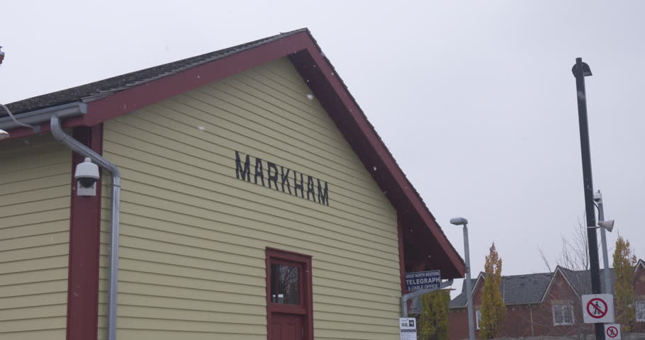 Old Train Station in The Snow