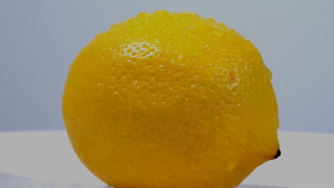 Rotating Lemon On Isolated White Background Stock Footage Video (100% ...