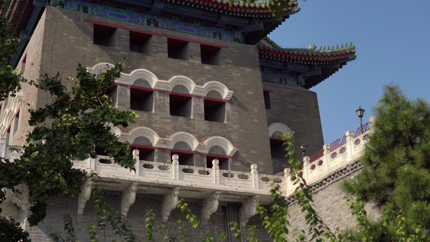 The southern gates Qianmen Zhengyangmen. The Forbidden City in the center of Beijing