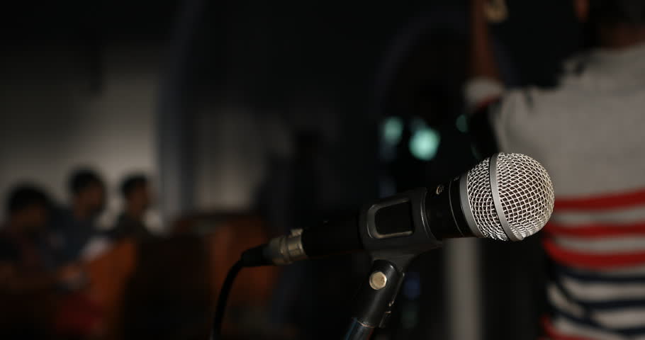 Microphone on the Stage