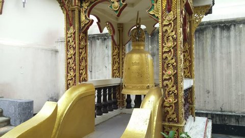 Hanging bells in Wat Phra That Doi Suthep at Chiang Mai ,Thailand.