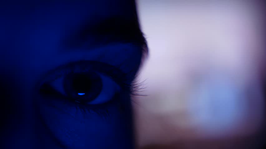 Person watching television - close up of eye | Shutterstock HD Video #1023085426