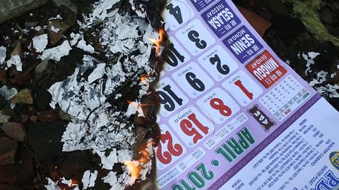 burning calendar in 2018 with dates from Java, Islam, China and AD, Blora, 2 January, 2019
