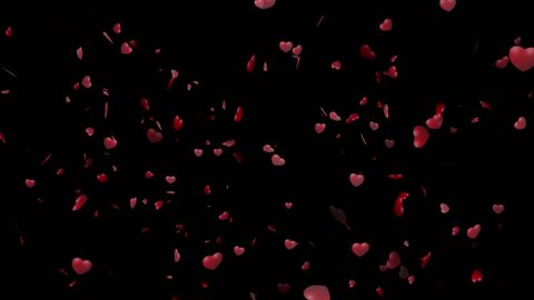 Hearts Background Falling Down Dropping Ground Stock Footage Video (100 ...