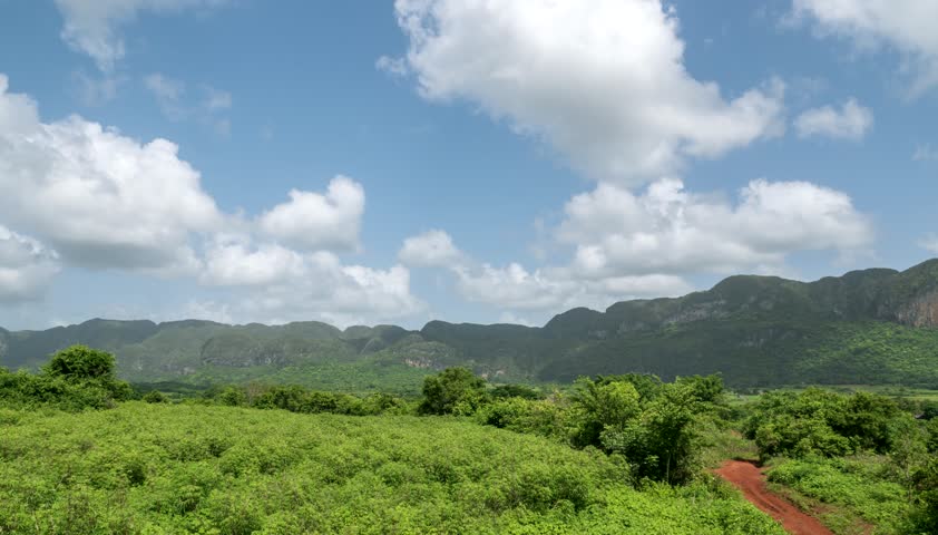 Time-lapse View Of Hills, Mountains, Nature And Cuban Landscape In Vinales, Cuba