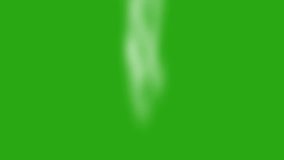 Smoke motion graphic. Smoke or steam effect animated on green screen. Chroma key animation.