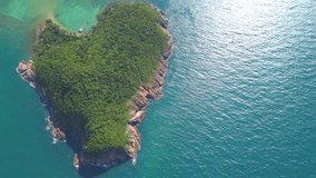 Aerial static video:  island Koh Ma,path of koh Phangan,Thailand