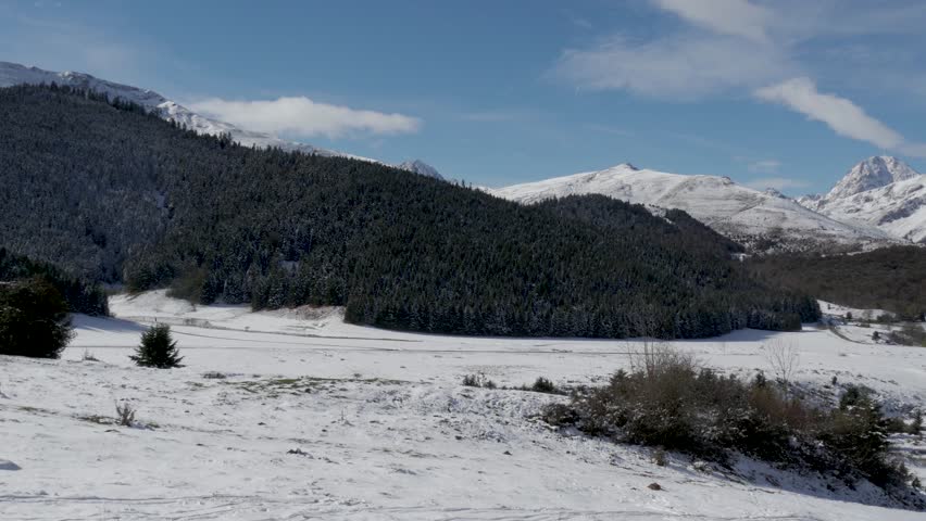 Pic du Midi de Bigorre in the french Pyrenees with snow