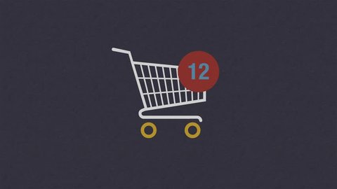 Animation Adding Items Shopping Cart Icon Stock Footage Video (100%  Royalty-free) 1023149599 | Shutterstock