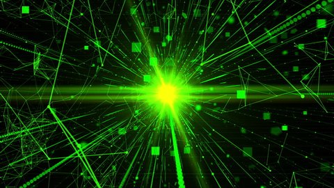 Loopable abstract particle background,green background