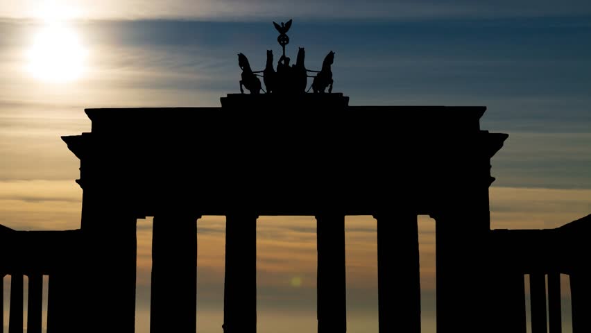 Brandenburg gate with rays of sunshine image - Free stock photo ...