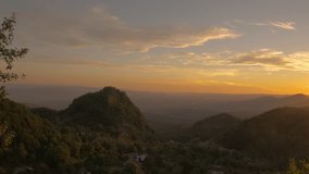 sunset in the mountain above 4k video
