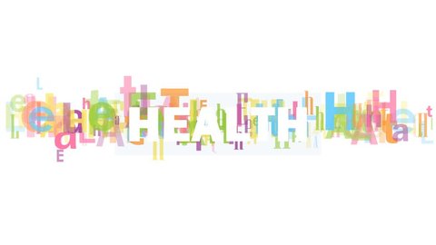 HEALTH colorful kinetic type banner