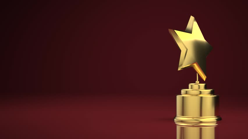 Star Award Red Background Stock Footage Video (100% Royalty-free