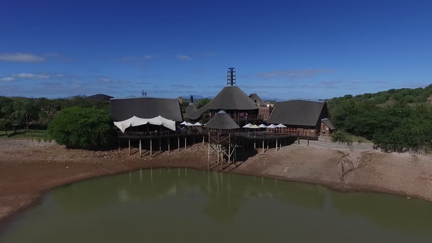 Game reserve South Africa low water dam