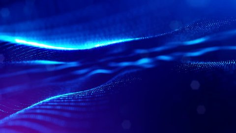 4k abstract looped backgrounds with luminous particles with depth of field. For holiday presentations, as a bright background with light effects. modern motion graphics background. Blue 1