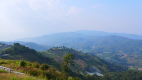 4K time lapse video of mountain view in Chiangmai province, Thailand.