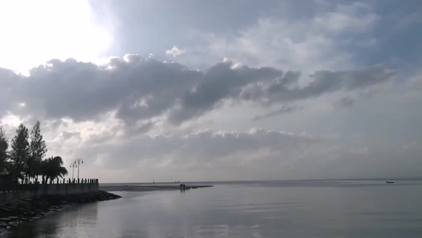 Early morning atmosphere at a fishing village on the east coast of Peninsular Malaysia.